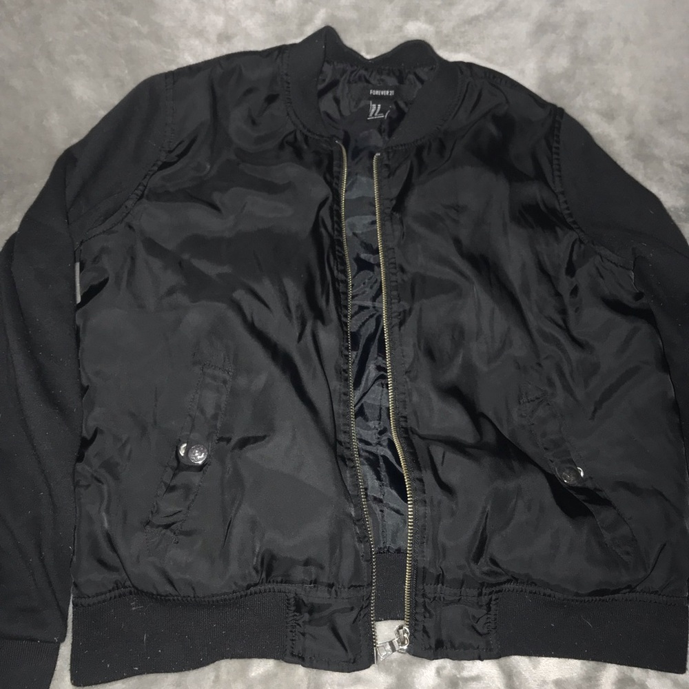 Juniors black light bomber jacket